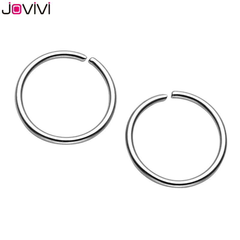 JOVIVI модный пирсинг носа 20 г 316L из нержавеющей стали кольцо обруч ухо манжета для