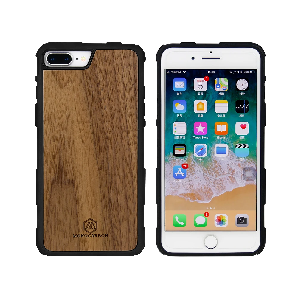 Для iPhone 7 8 X чехол бамбуковый деревянный для iPhone 7 Plus 8 Plus чехол для телефона с удобным мягким TPU деревянный ящик