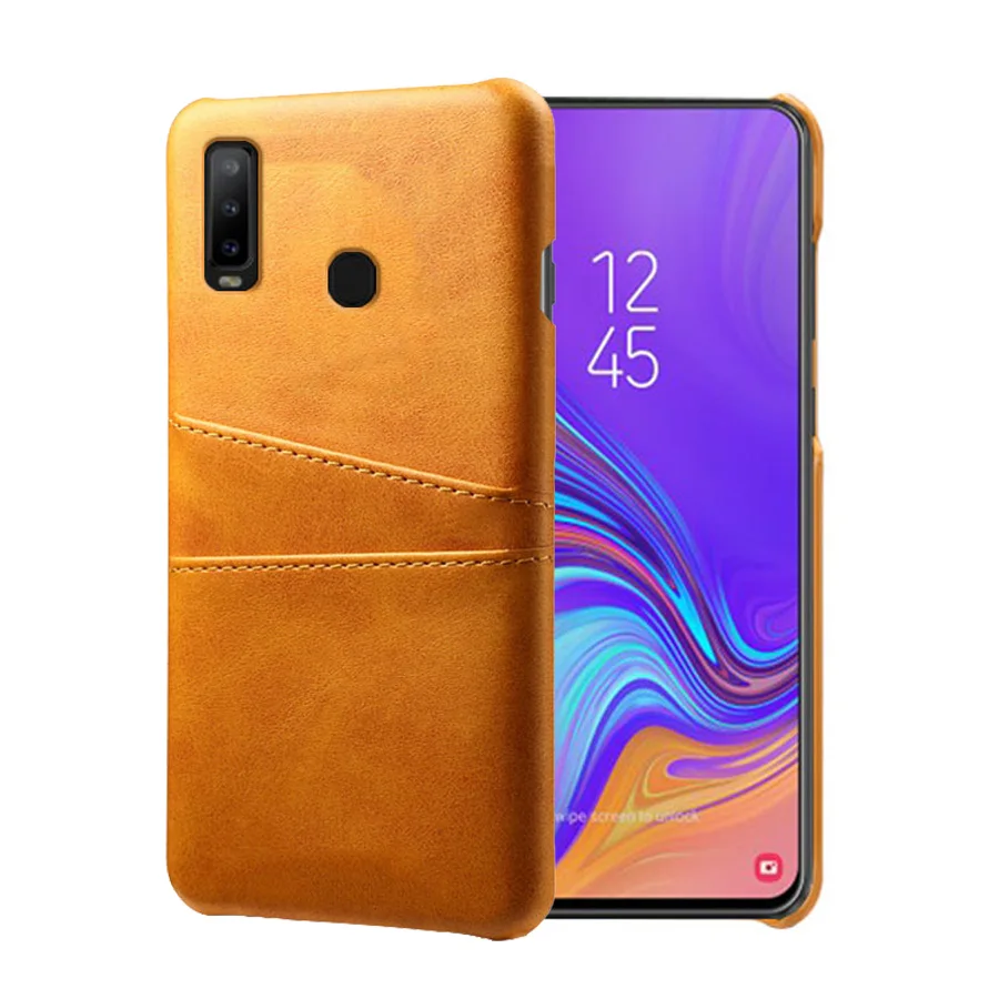 Кожаный держатель для карт Чехлы для телефона для samsung Galaxy A5 A6 A6S A7 A8 A8S A9 A9S Pro Plus Star A10 A20 A30 A90 A2 ядро