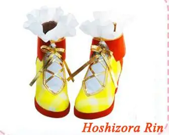 Hoshizora Rin ROLECOS/Обувь для костюмированной вечеринки в стиле аниме «Love Live»; обувь для костюмированной вечеринки с цветочным букетом; обувь для костюмированной вечеринки - Цвет: Hoshizora Rin