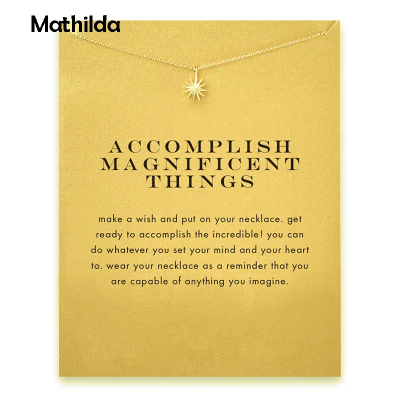 Великолепные вещи Очаровательное ожерелье золотого цвета подвеска на ключицу