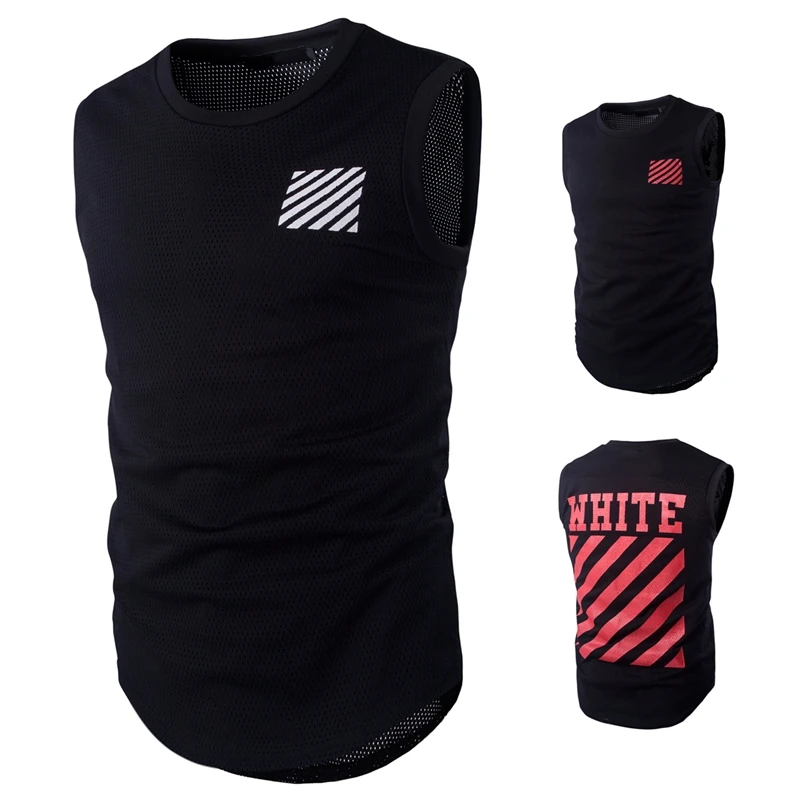 Для мужчин S летом без рукавов майка футболка ретро письмо хлопковые свободные