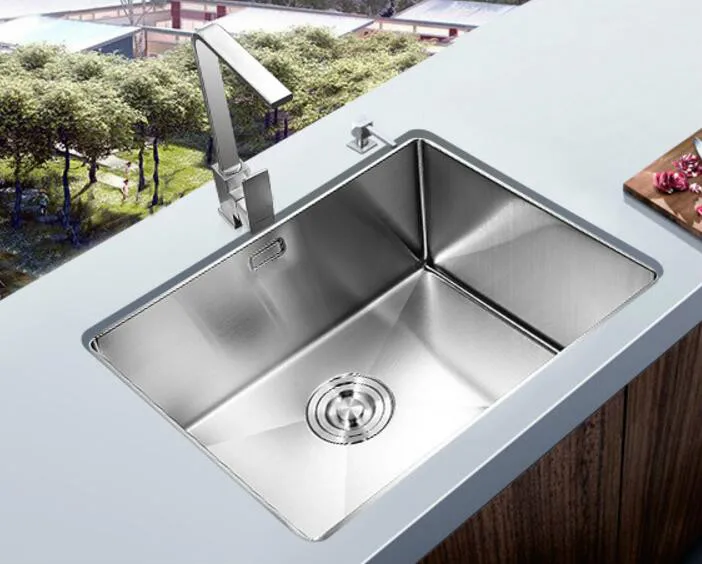 Кухонные раковины бесплатная доставка ручная стирка посылка один канав кухонные