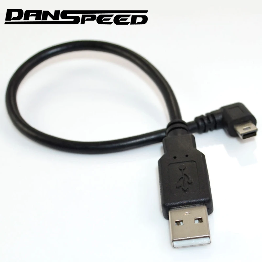 Danspeed USB 2 0 A штекер к Mini B 5Pin под прямым углом Мужской переходник Кабель для