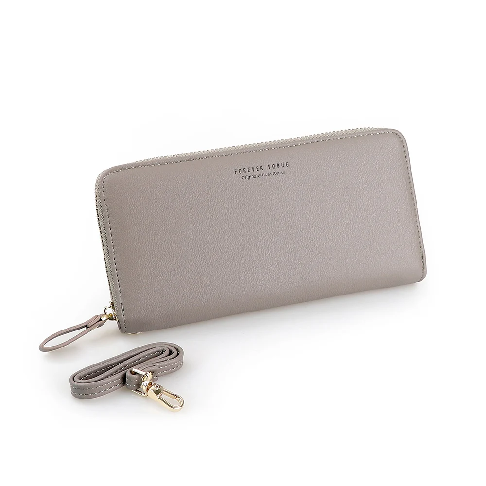 

2018 New Fashion Elegant Women Wallets Luxury Brand Famous Designer Wallet Female Concise Zipper Card Holder Long Women Purse