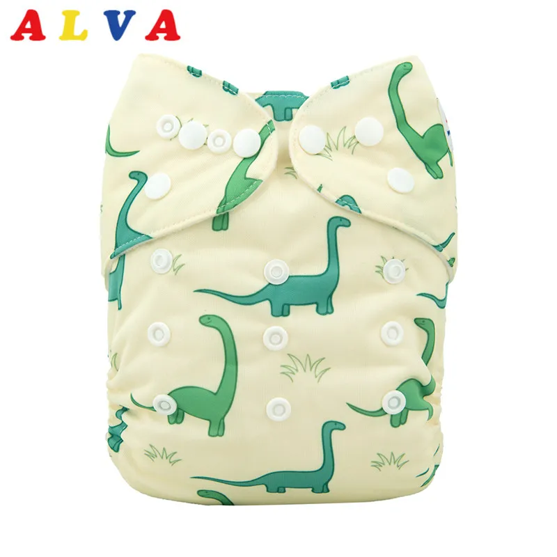 Новое поступление Alvababy подгузник моющийся Водонепроницаемый Детская ткань карман пеленки с микрофиброй вставки