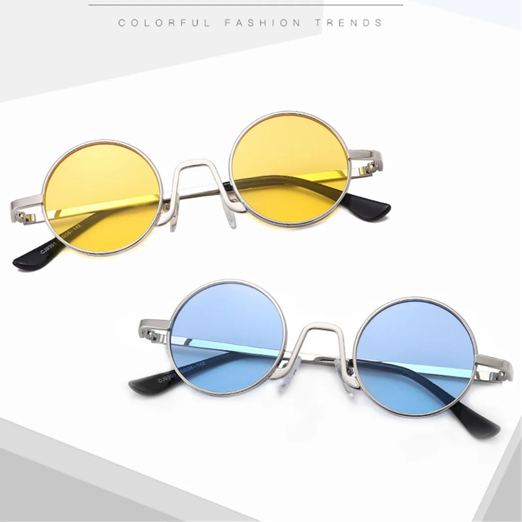 Круглые Солнцезащитные очки в стиле ретро стимпанк женские и мужские модные