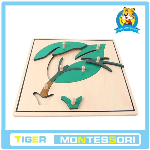 Пазл с листьями оптовая продажа профессиональный материал Монтессори
