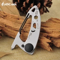 edc gear multi tool pocket outdoor camping survival kit carabiner wrench opener portable tool screwdriver keychain key hanging