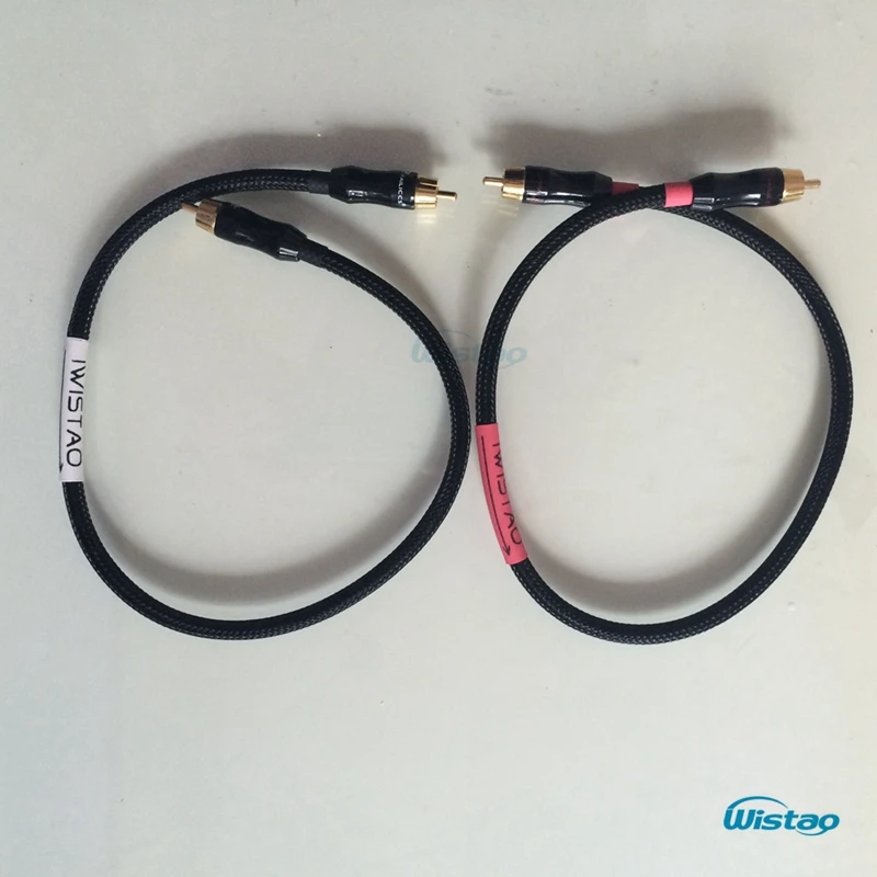 IWISTAO HIFI RCA кабель стерео Budweiser коннектор Choseal 4N аудио кабель руководство 0,5 м 1 м 1,5 м 2 м черный Сделай Сам
