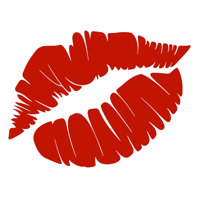 

[WZH143] Kiss Marks Vinyl Decal Body Decoration Motorcycle Car Sticker Black/Silver/Red Motorcycle sticker