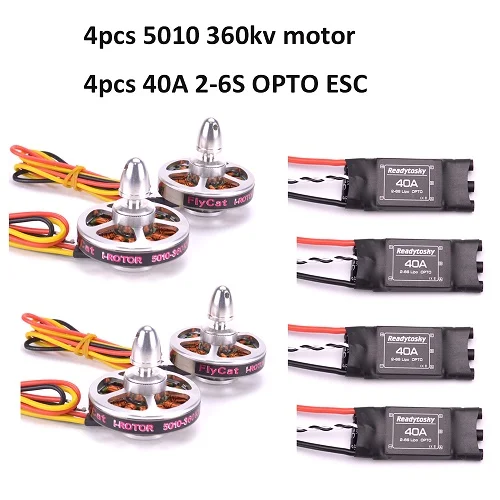 4x 5010 360kv 4x 40A 5010 360kv/750kv бесщеточный двигатель, редитовский 40A ESC OPTO 2-6S для квадрокоптера ZD550 ZD680 - Цвет: 4x 5010 360kv 4x 40A
