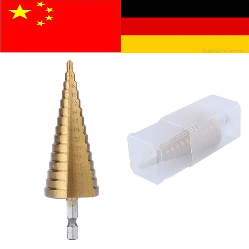 Быстрорежущая сталь титановые ступенчатые сверла конусные режущие инструменты