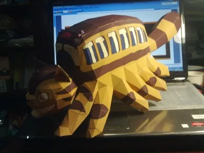 Hayao Miyazaki шишилла автобус прекрасная версия 3D Diy Бумажная модель|Картонные