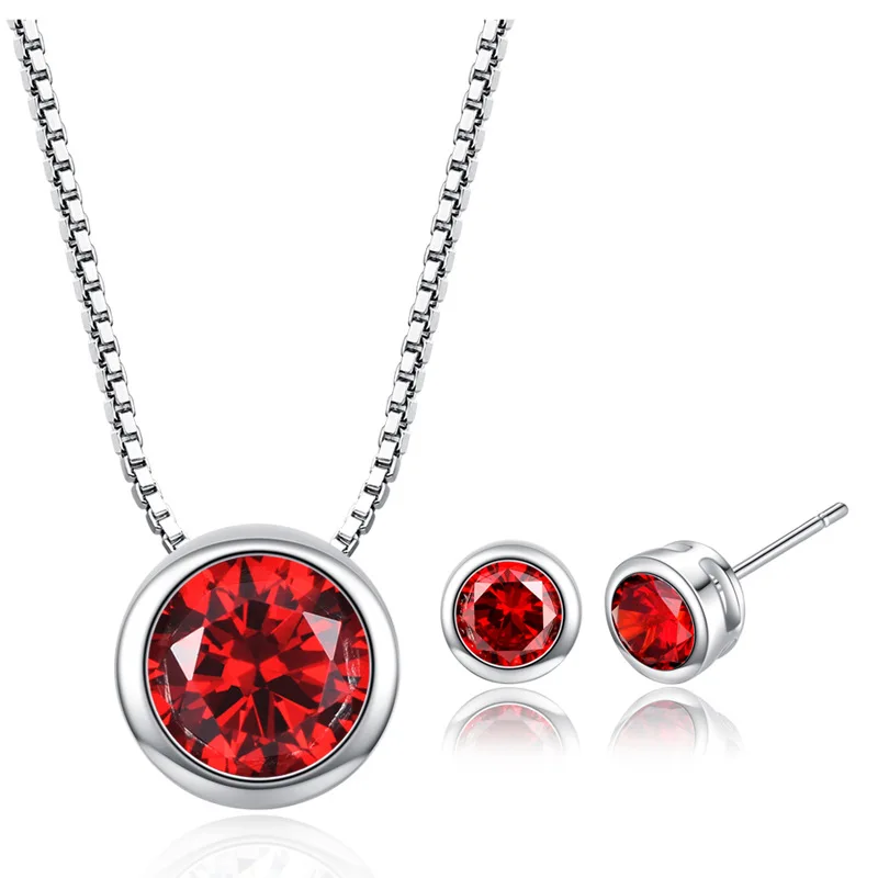 Комплект из колье и серёг с австрийским кристаллом 8 мм/6 мм|bridal wedding jewelry sets|jewelry sets
