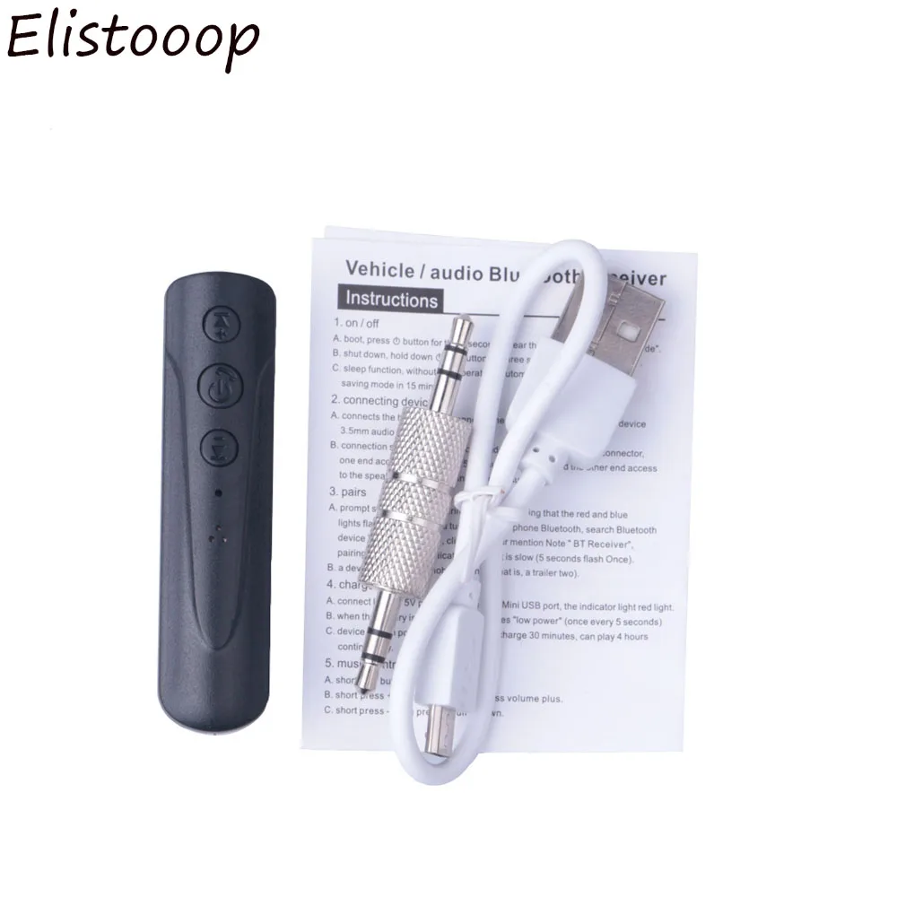 Elistoooop стерео 3,5 мм Blutooth беспроводной для автомобильной музыки аудио Bluetooth приемник адаптер Aux для наушников приемник разъем
