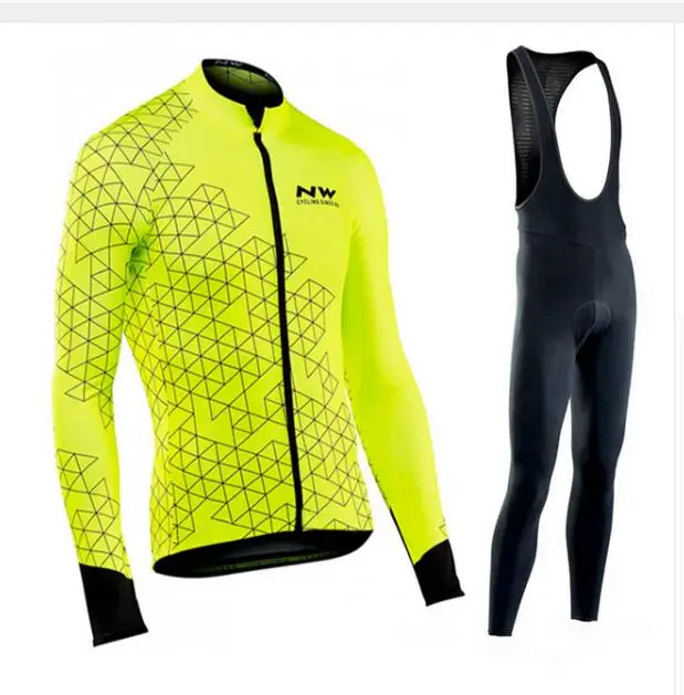 2019 Por T NW Northwave Велоспорт Комплект Майо Ropa Ciclismo гель комбинезон с длинным рукавом