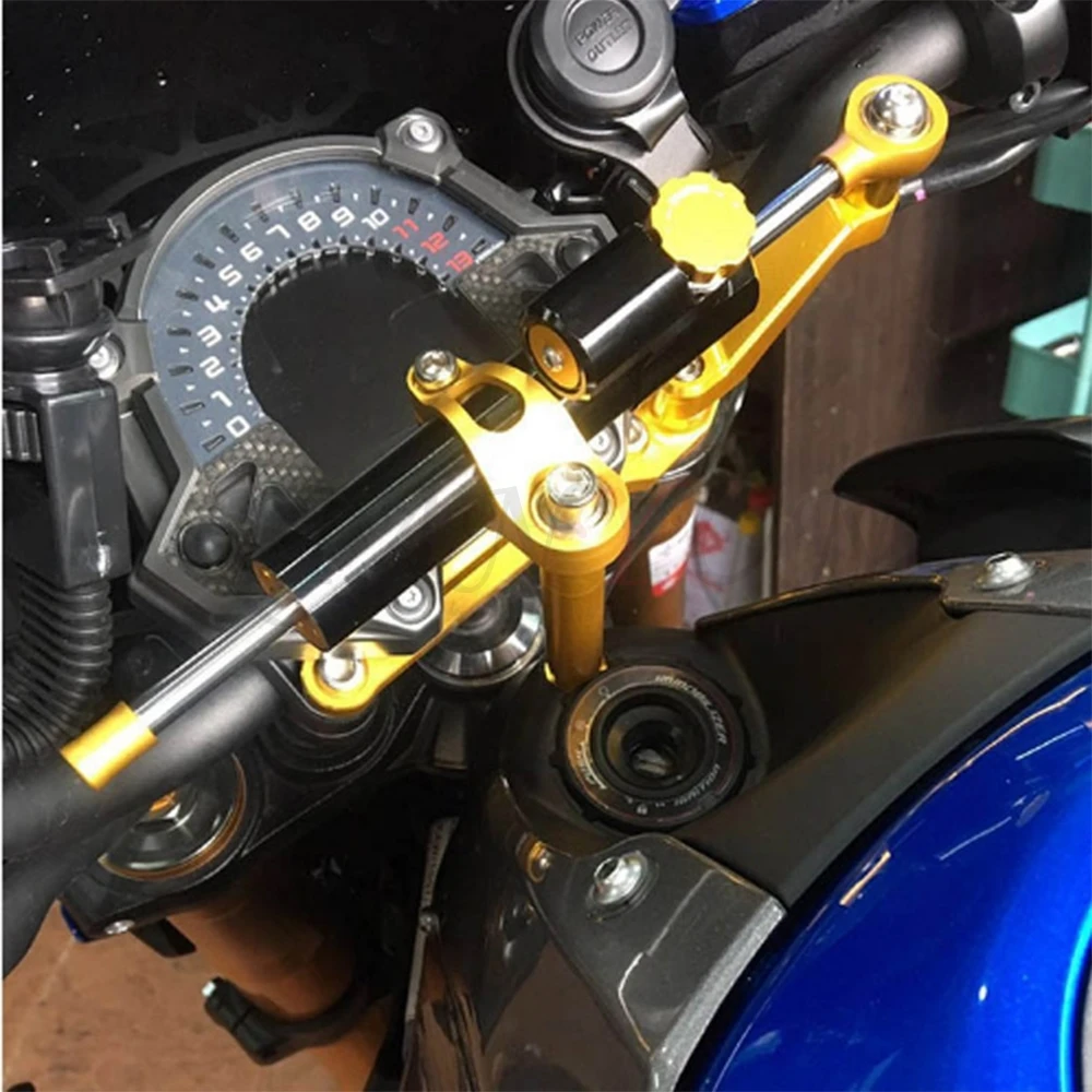

Motorcycle Accessories CNC Aluminum Alloy Adjustable Steering Damper Stabilizer Bracket Mounting Kit For Kawasaki Z900 2017 2018