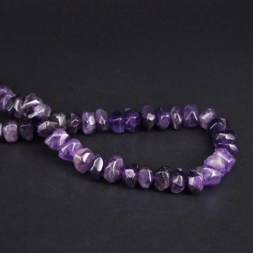 Граненые бусины из натурального аметиста круглые россыпью искусственные