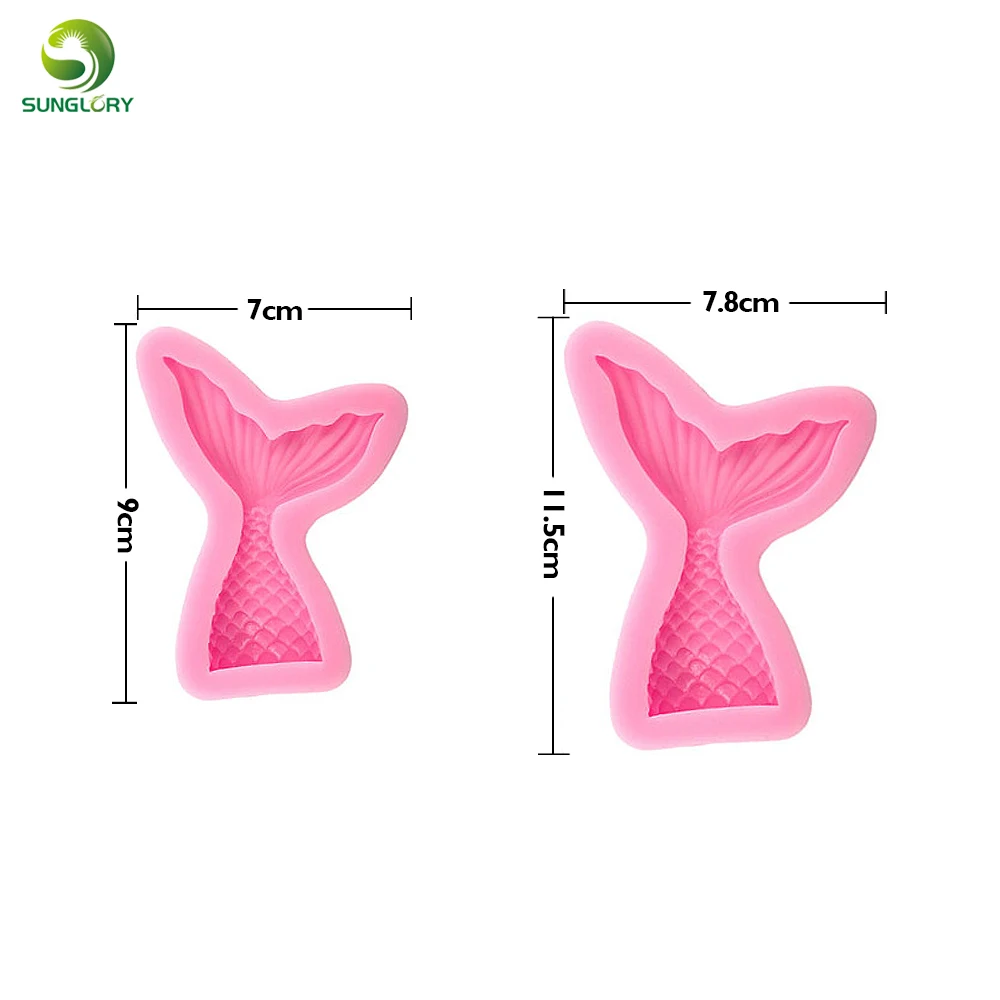 Силиконовая 3D форма в виде хвоста русалки украшение для торта формы помадки и