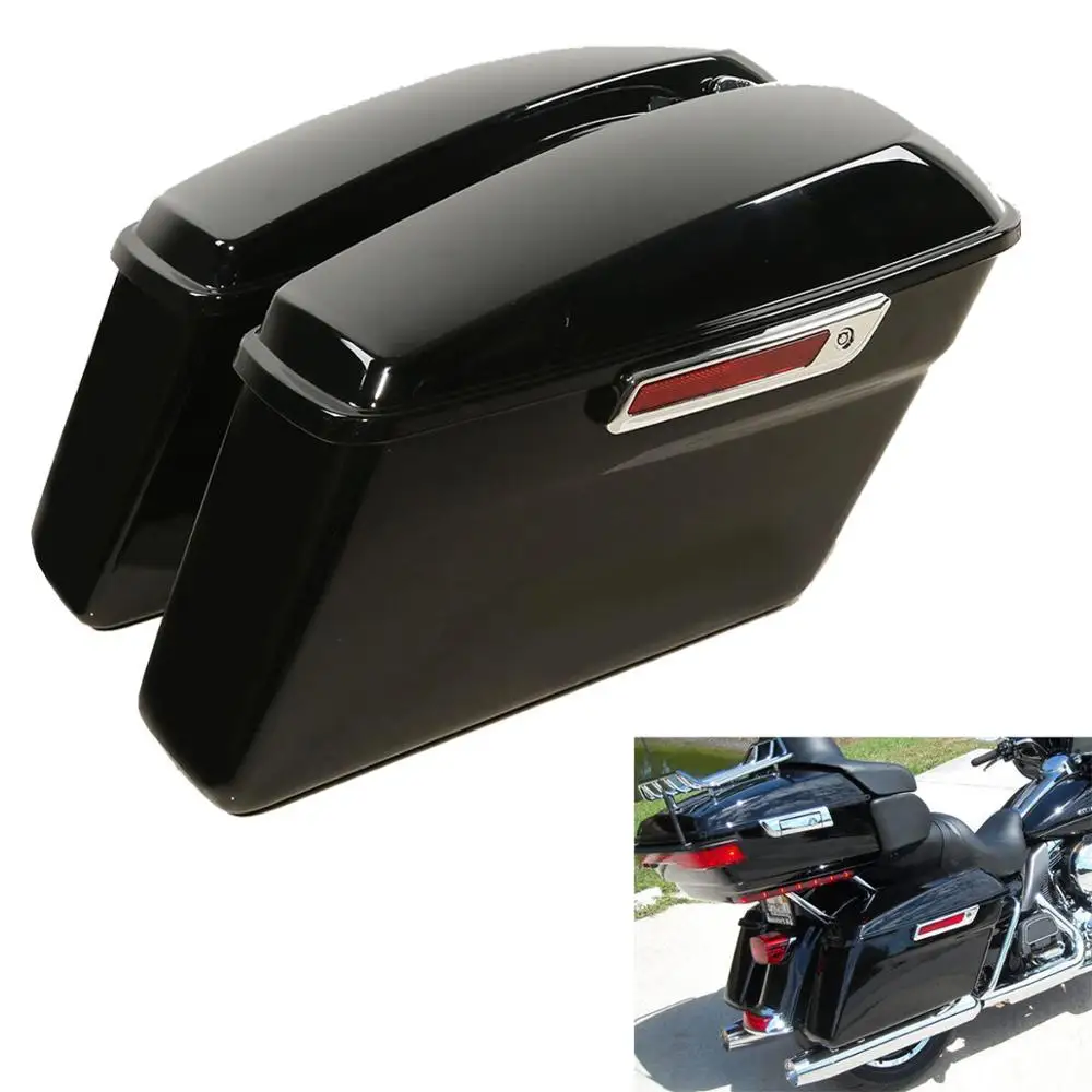 Мотоциклетные яркие жесткие седельные сумки багажник с кнопками защелки для Harley