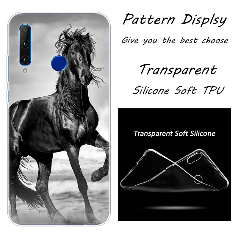 004 Мягкий силиконовый чехол для телефона Hot Horse Running для huawei Honor 20 20i 10 9 8 Lite 8X 8C 8A 8S 7S 7A Pro View 20 Модный чехол - Цвет: 004