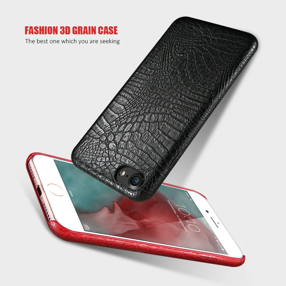 KISSCASE современный роскошный чехол для iPhone 7 8 Plus X крокодиловые чехлы телефонов XR XS