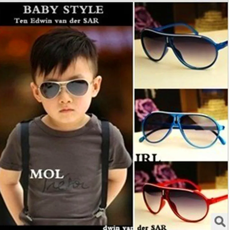2021 Модные солнцезащитные очки Ретро стиль для детей пластиковой рамке мальчиков