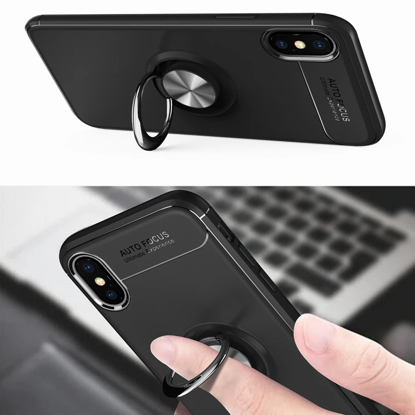 Чехол для iPhone X / iPhoneX 5 8 &quot магнитный автомобильный держатель чехол вращающийся