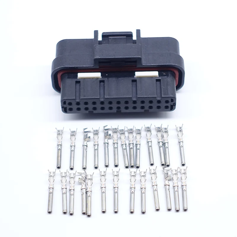 5pcs 26 Pin/Way ECU 1.0mm Series Female Automotive Connector Plug With Terminal Pins For Tyco AMP 1473712-1 1473712-2 | Автомобили и
