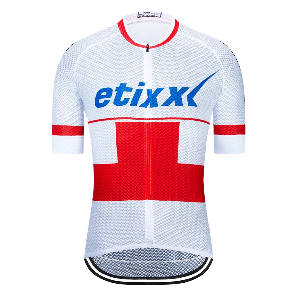 ETIXXL ярко-красный топ качество короткий рукав Велоспорт Джерси pro team aero cut с новейшим бесшовным процессом дорога mtb
