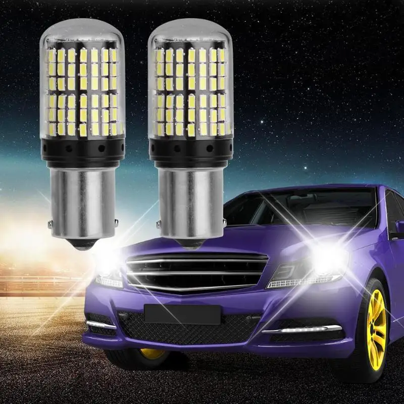 1 Пара 1156 DC 12V 10W SMD3014 144 светодиодсветодиодный лампы для указателей поворота