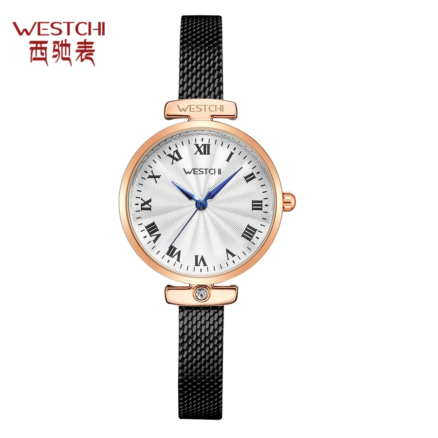 Женские часы с тонким ремешком WESTCHI брендовые водонепроницаемые простые со