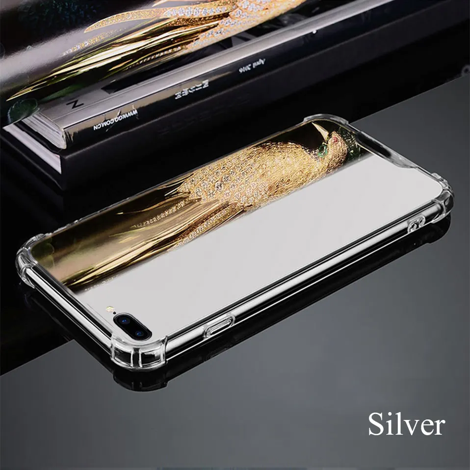 Electroplating Mirror Phone Cases For iphone X TPU Anti Knock 7 86 6s ipone 8 Plus 6 Back Protector |