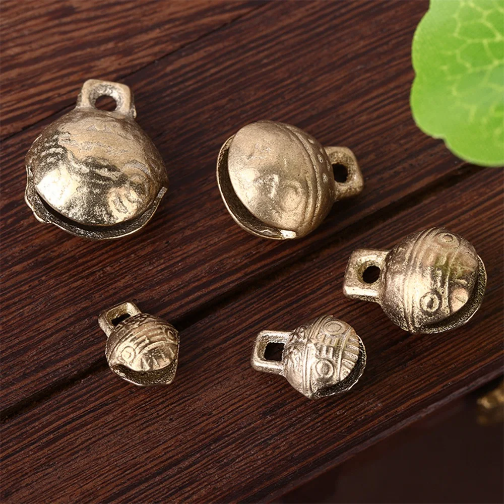 

Brass Small Jingle Bell Copper Metal Fit Christmas Holiday Pendants Decor DIY