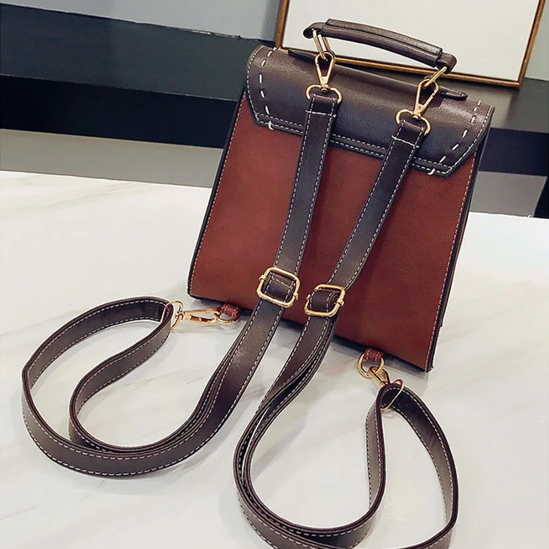2019 New Fashion Vintage Backpacks Women Classic Schoolbag for Girls School Bag PU Leather High Quality College Backpack | Багаж и сумки