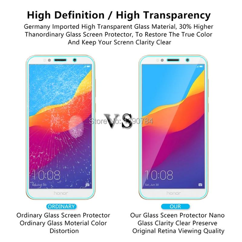 2 шт 2.5D Закаленное стекло для huawei Honor 7A DUA L22 5 45 &quotРусская версия протектор экрана 7