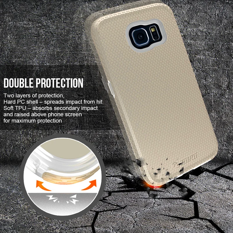 TOIKO X Guard TPU PC задняя крышка чехол для Samsung Galaxy S6 двухслойный противоударный телефон