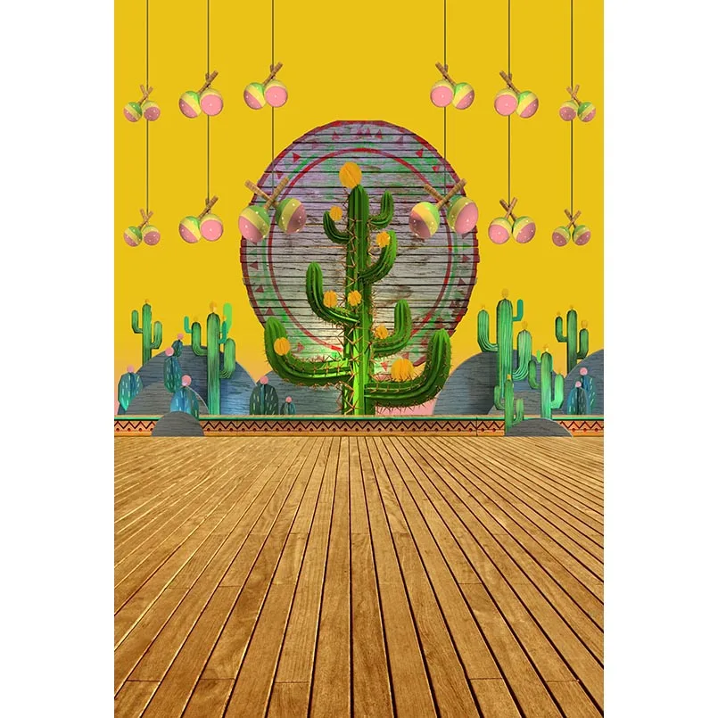 5x7 фоны для фотосъемки оранжевый пустынный кактус зеленые деревья фотостудии