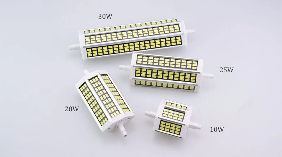 J78 J118 J135 J189 SMD5730 220V R7S Светодиодный лампа 78 мм до 189 мм мощностью 10 Вт, 20 Вт, 25 Вт 30 Вт Заменить галогенная лампа-прожектор для домашнего освещения