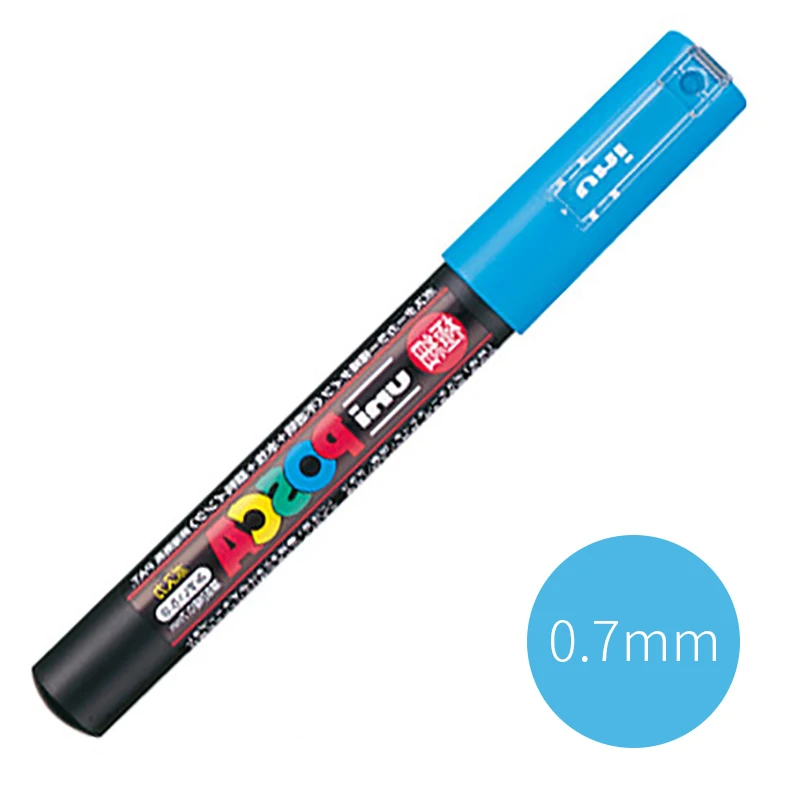 Ручка Posca PC-1M Краска Маркер письменная ручка Сверхтонкий наконечник 0,7 мм 8 цветов Набор