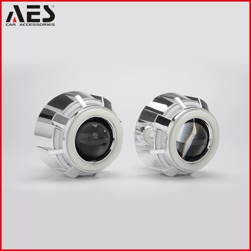 AES 2 5 Bi Xenon HID объектив проектора LHD/RHD H1 H4 H7 светодио дный COB Angel Eye комплект для Toyota