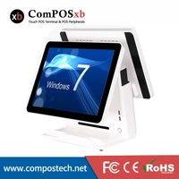 composxb capacitive touch screen pos systems software dual screen pos terminal 15 inch point of sale for fast food restaurant