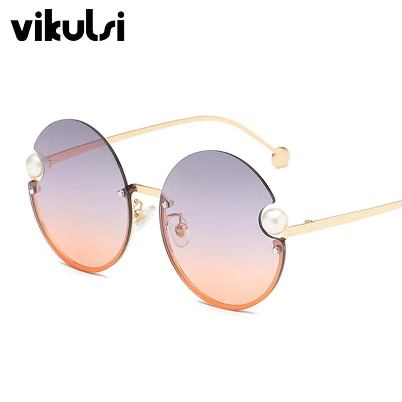 2019 модные брендовые дизайнерские металлические круглые солнцезащитные очки