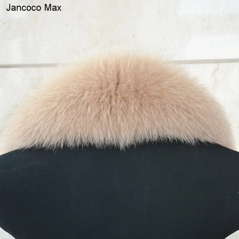 Jancoco Max зимний теплый воротник из натурального Лисьего меха модные шали квадратный шарф для женщин Новое поступление S1490