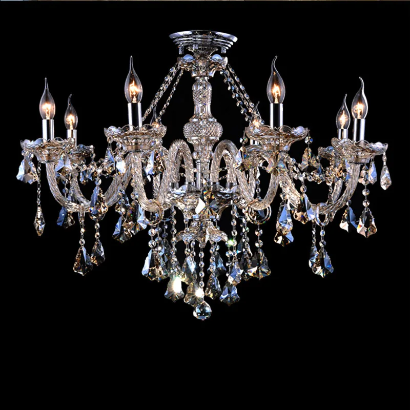 Continental European cognac crystal chandelier bedroom living room lighting LED restaurant lights | Аксессуары для одежды