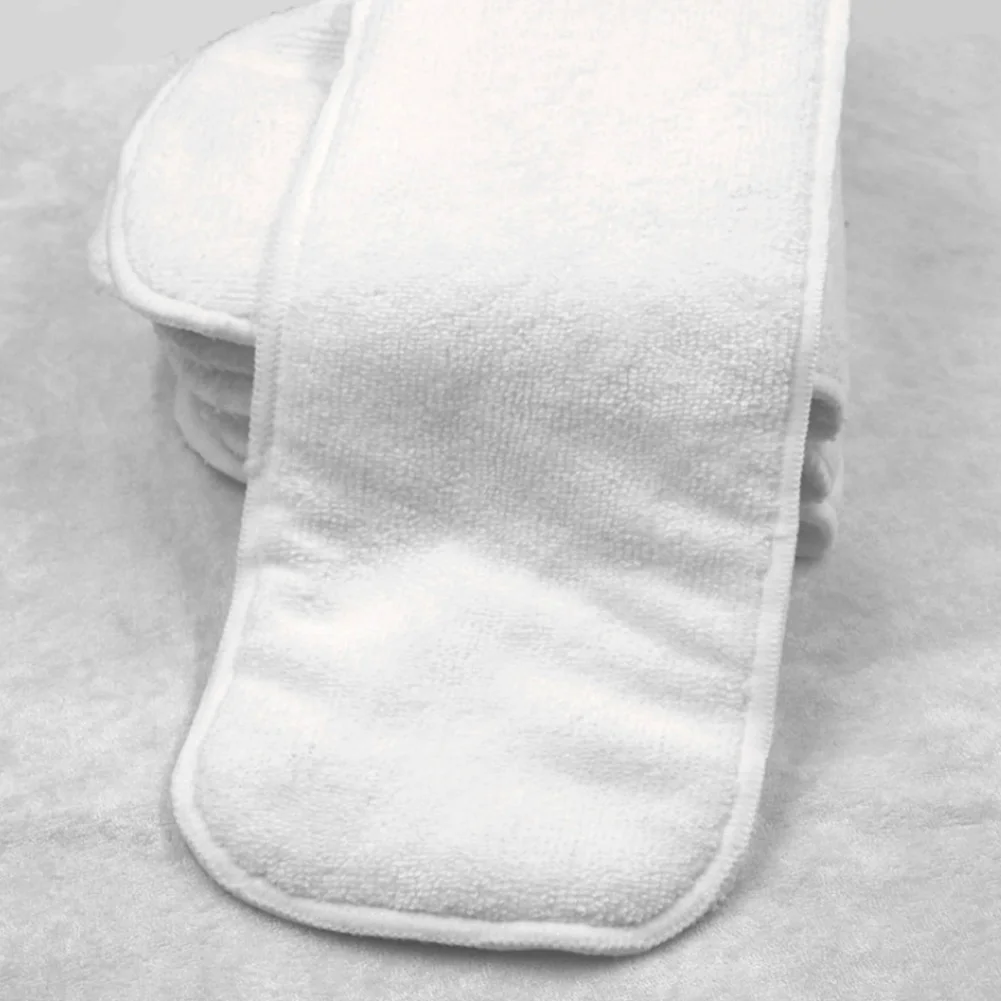 

5 Pcs Washable Reuseable Baby Cloth Diapers Inserts Microfiber 3 Layers Infant Nappy M09