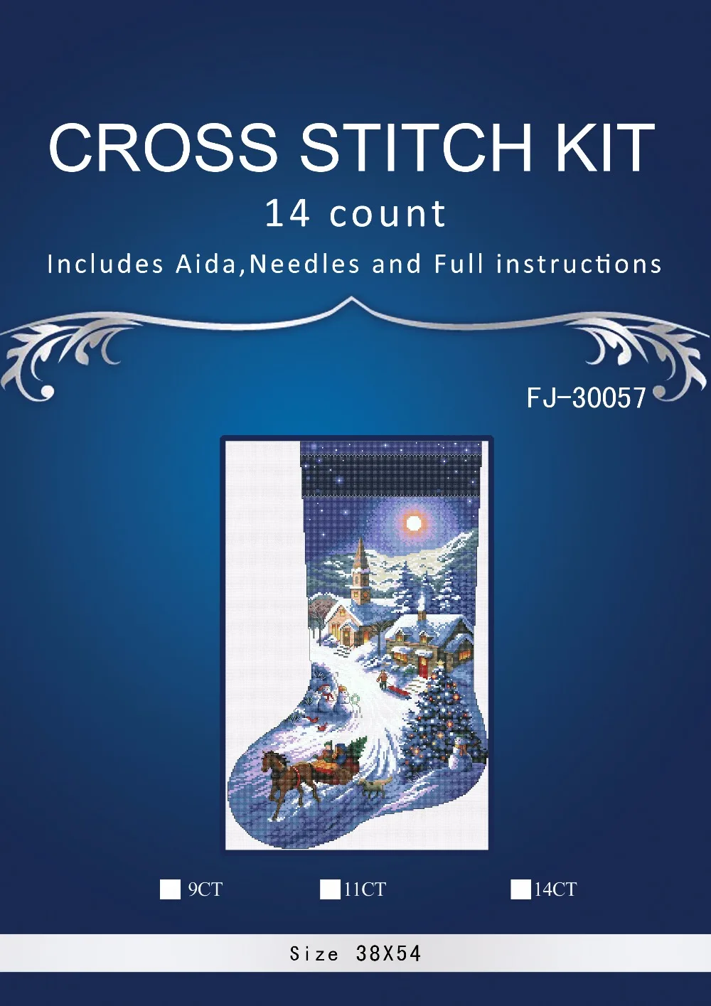 Прекрасный набор золотых крестиков похожий dmc anchor dim Cross Stitch. Рождественский снег