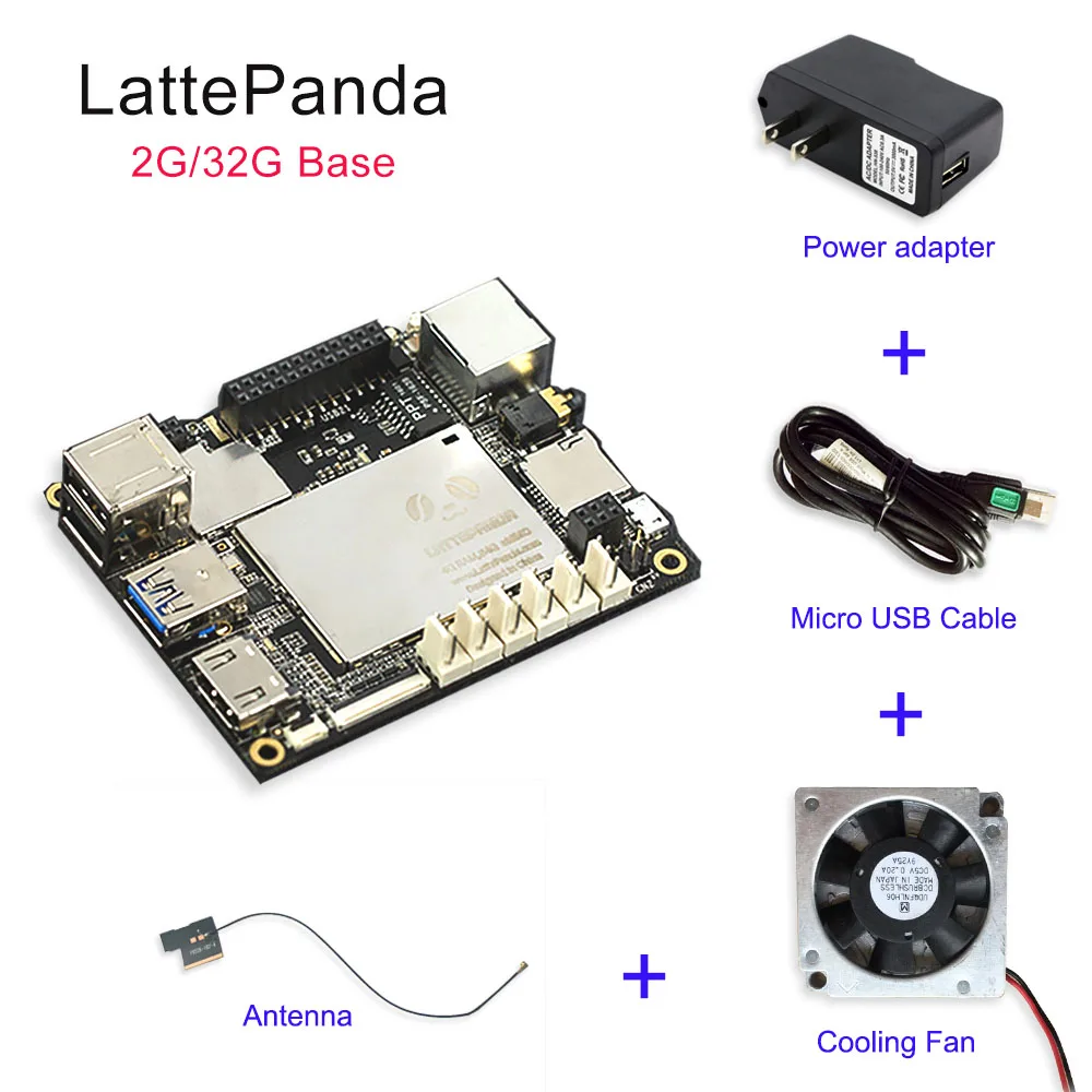 Плата lattepanda 4G+ 64 GB, Intel X86 X64 Z8350 quad core 1,8 GHz Full Windows10/Linux ArduinoATmega32u4 на плате, глубокое обучение - Комплект: Комплект 1