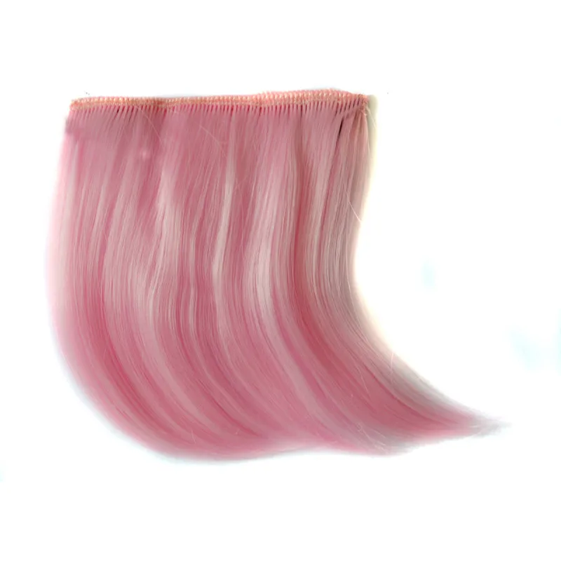 Pink Красивые девушки короткие передние аккуратные челки Клип В короткая челка волосы для наращивания прямые синтетические натуральные волосы шиньон 10,19 - Цвет: Pink